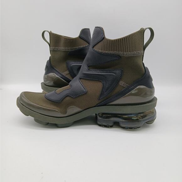 Nike Air VaporMax Light 2 Sock Boot Cargo Khaki Green Black Women's Size 7 - Picture 10 of 12